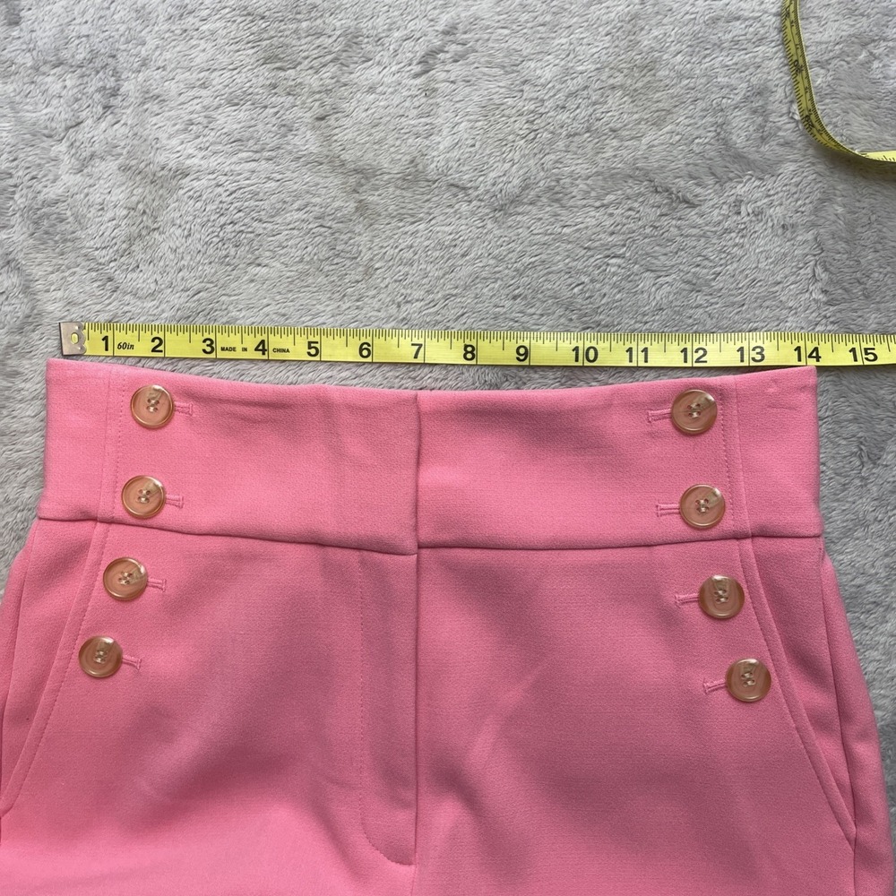 Halogen X Atlantic Pacific Womens Sailor Cropped Pants Size 4 Pink High Waist - Picture 5 of 7